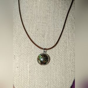 Eucalyptus terrarium necklace